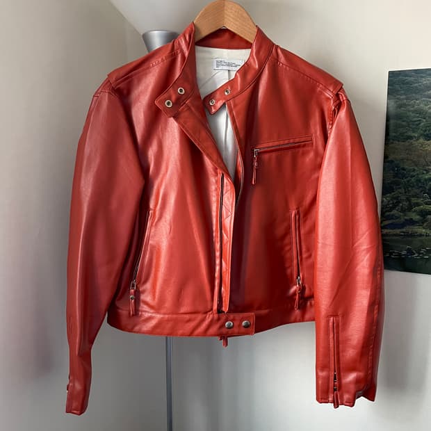 파르티멘토 가죽자켓 레드 새제품