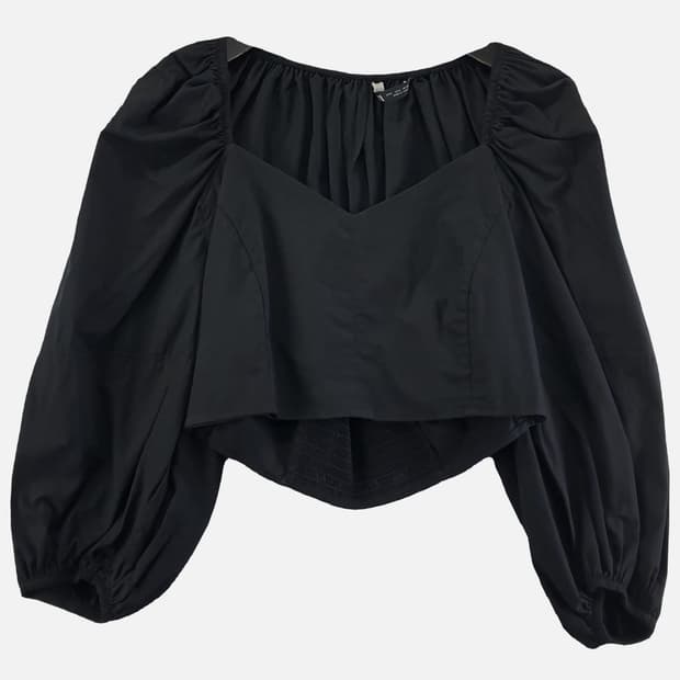 자라 블랙 여자 블라우스 L N4463
