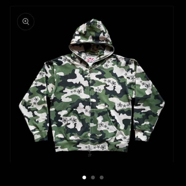 스타팀 투웨이 카모 후드 집업