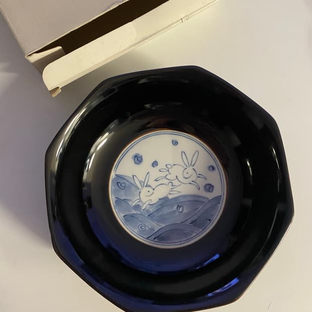 터치키치 토끼 그릇 도자기 접시