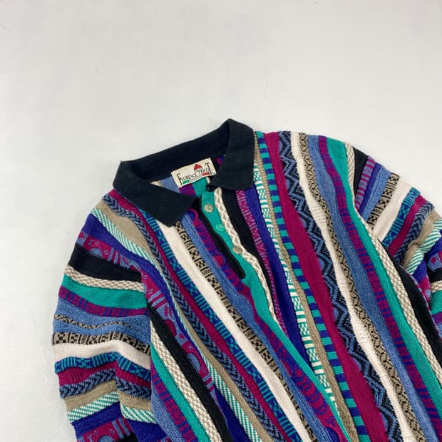 VTG 코튼 케이블 카라 니트 (100)