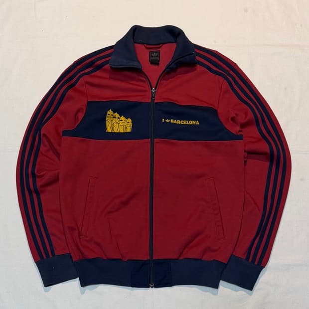 00s 아디다스 바르셀로나 버건디 트랙탑 져지