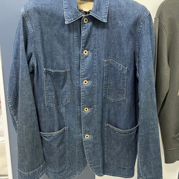 택포45) RRL 더블알엘 셀비지 데님 엔지니어 자켓 S 하트빌 워싱