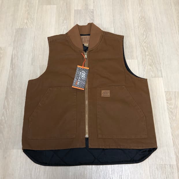 (M) 새상품 스케쳐스 FOR WORK 헤비 캔버스 워크 베스트