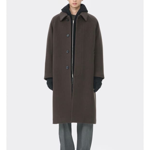 25FW 커스텀멜로우 캐시미어 오버사이즈 발마칸코트 브라운