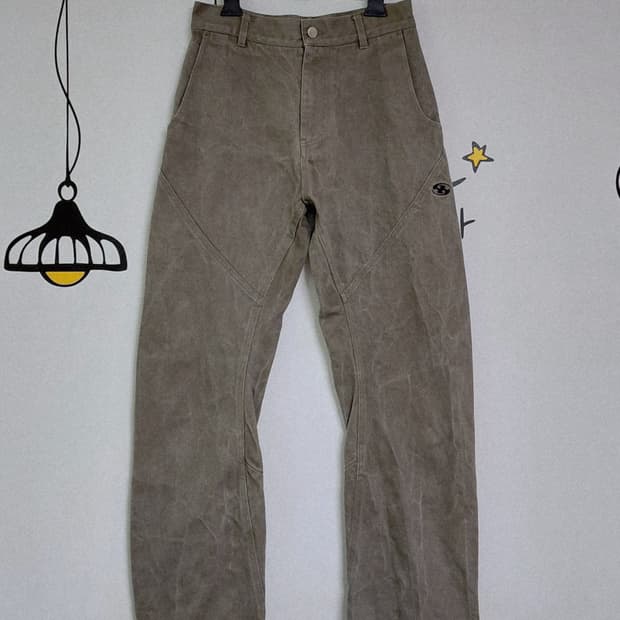 [26~27] SAN SAN GEAR 절개 지퍼 코튼 팬츠
