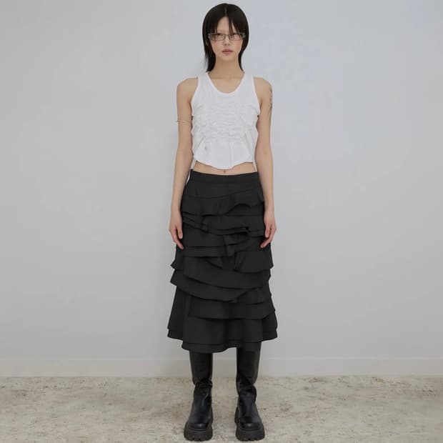 Faye Frill Midi Skirt