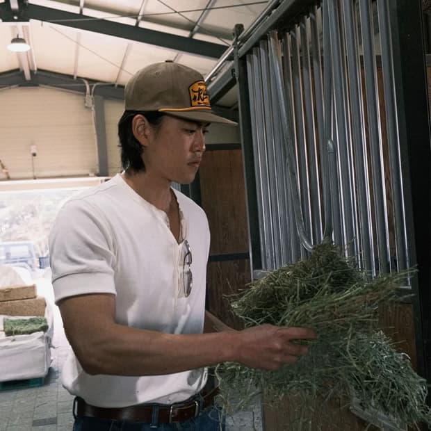 VDR BIKERS HENLY NECK T-SHIRT [Vanilla]