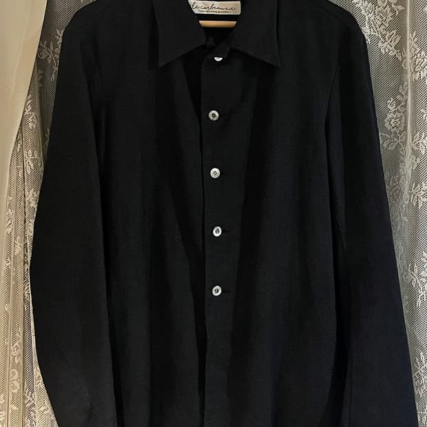 Raw Cut Linen Shirts Black (Tailor Made)