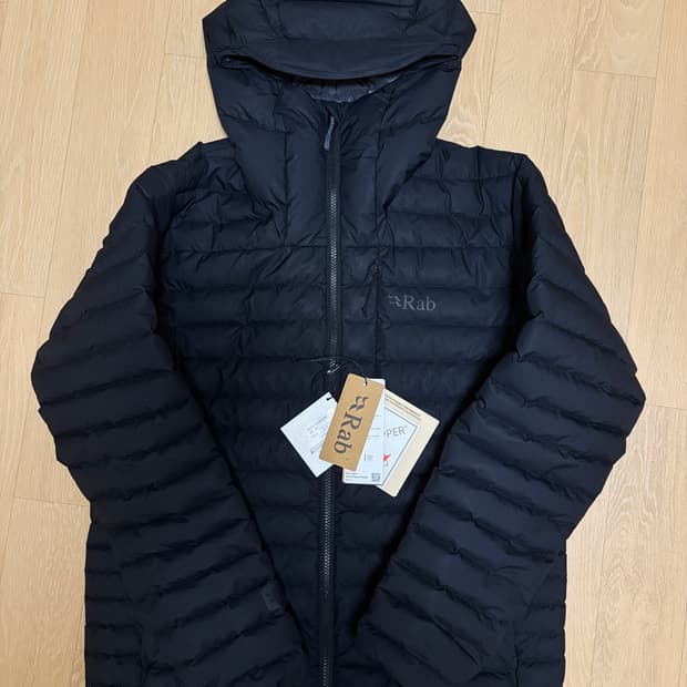 랩 Rab 마이크로라이트 윈드스토퍼 알파인 후디 다운 블랙 L