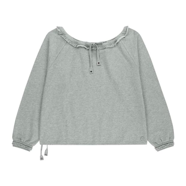 구해요 )) 코이세이오 드로스트링 롱 슬리브 멜란지 그레이 1