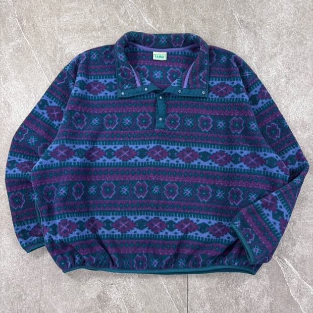 LL Bean Aztec Pattern Fleece   