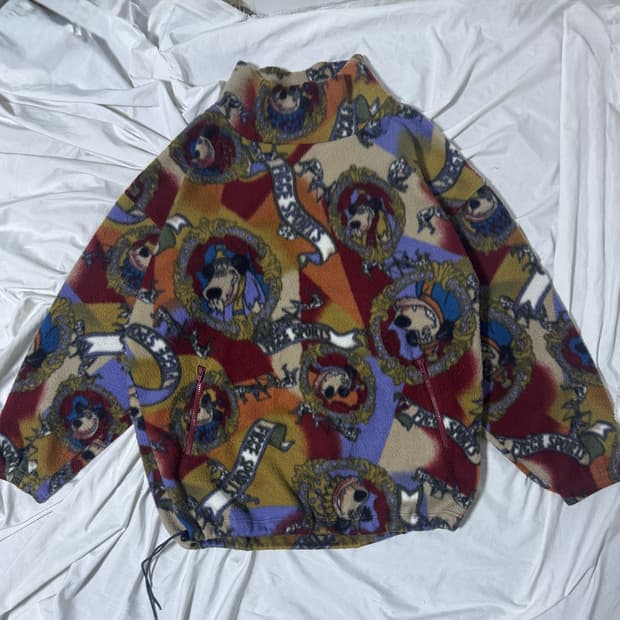 90s ficce 해나 바베라 머틀리 캐릭터 플리스 요시유키코니시 팝아트