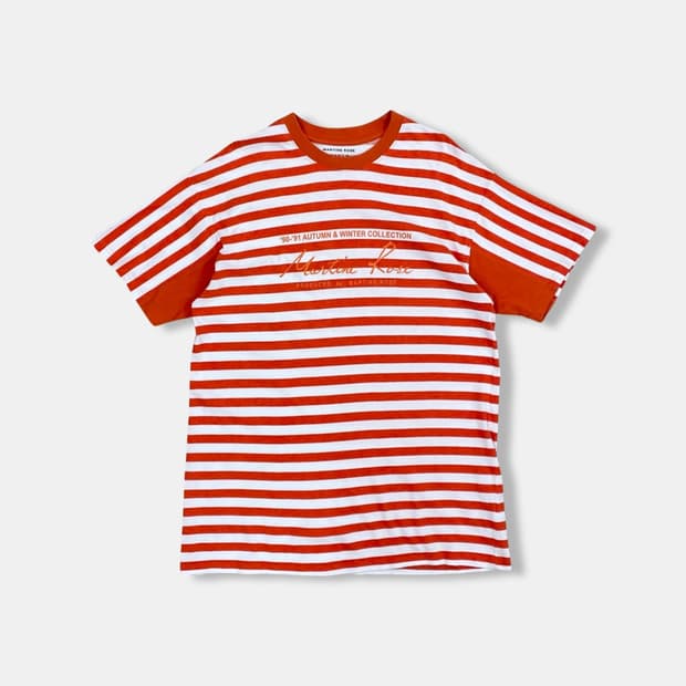 (M) 19SS 마틴로즈 클래식 로고 스트라이프 반팔