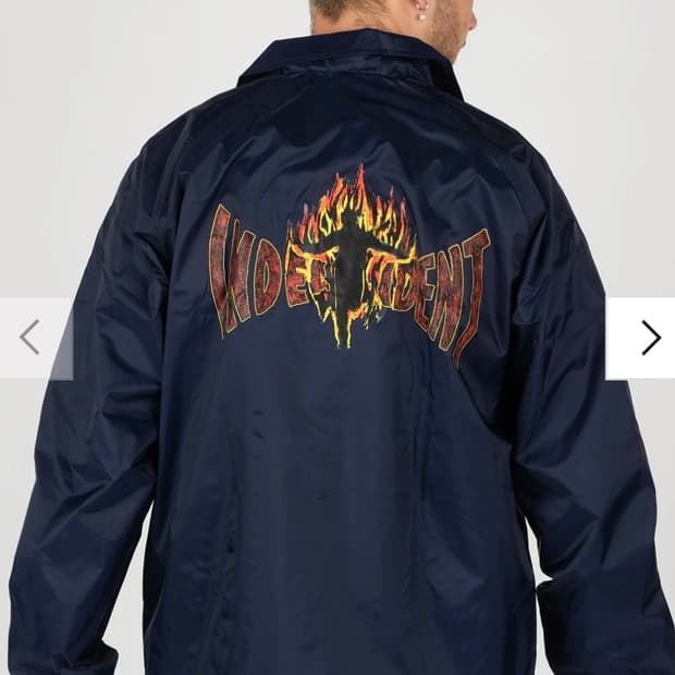 L 하키 X 인디펜던트 네이비 코치자켓