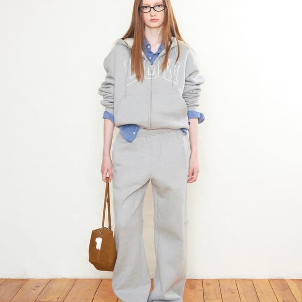 LOW NAPPING SWEATPANTS_MELANGE GREY
