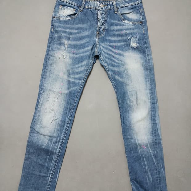 [30] 디스퀘어드2 핑크페인팅 쿨가이진 청바지