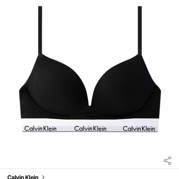 캘빈클라인 푸쉬업 브라 블랙