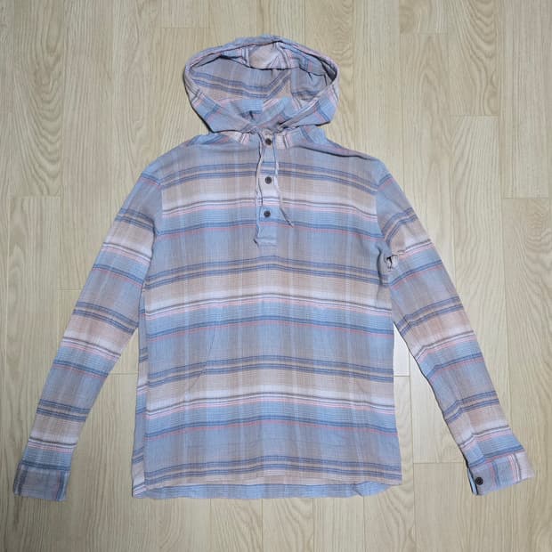 파타고니아 스트라이프 체크 후드 집업 S 