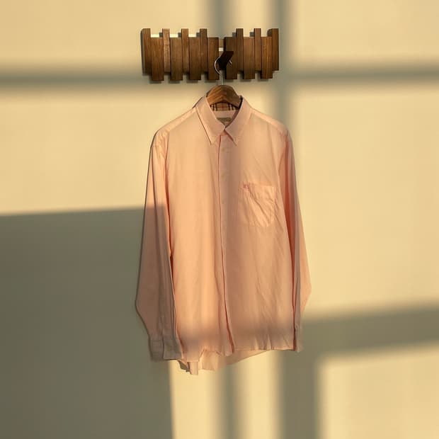 버버리 핑크 옥스포드 셔츠