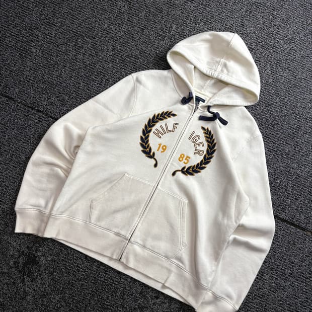 타미힐피거 y2k 빅로고 빈티지 후드 집업 2836