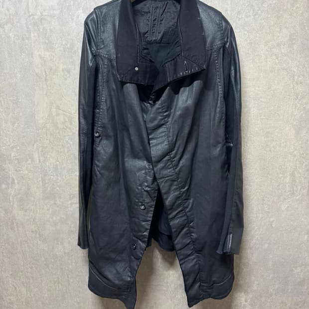 S / Rick Owens 코팅 레더 자켓