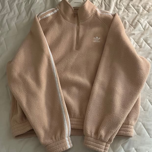 아디다스 우먼 3S 하프집업 플리스