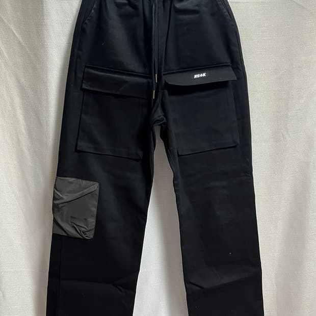 공용 네스티킥 NS+K 블랙 카고 와이드팬츠 M