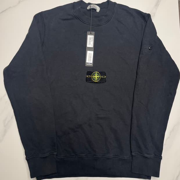 [L]22FW 스톤아일랜드 크루넥 블랙 맨투맨