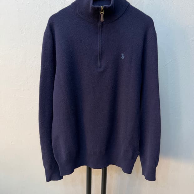 정품) 폴로랄프로렌 여성 엘보가죽 하프넥 니트 S