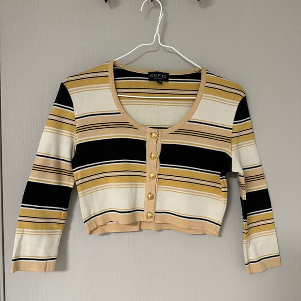 구찌 (빈티지) 크롭 가디건