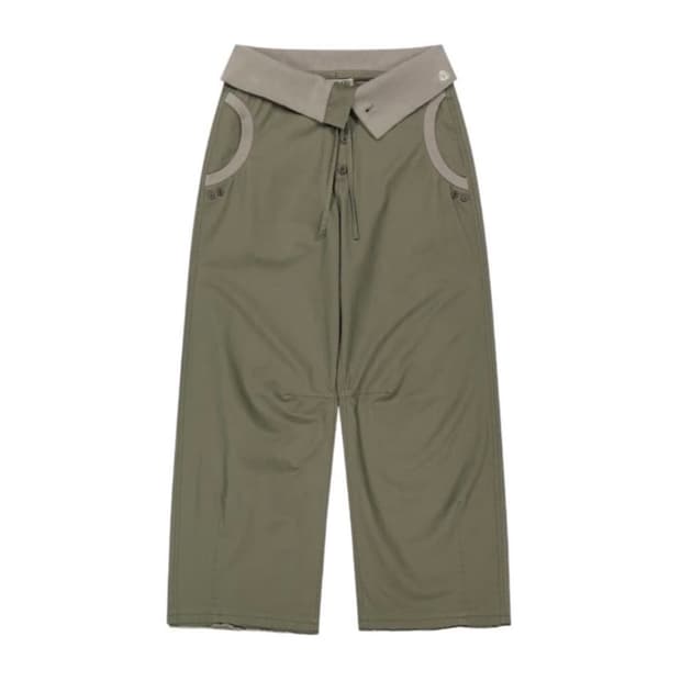 코이세이오 플로우 폴드 팬츠 카키 1