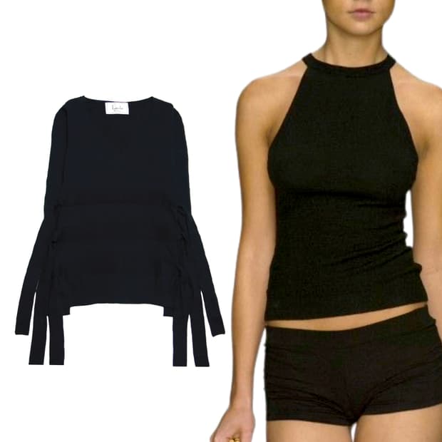 Laula Black Strap knit