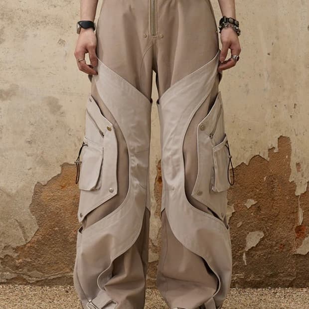 PERSONSOUL IRREGULAR STRUCTURED PANTS