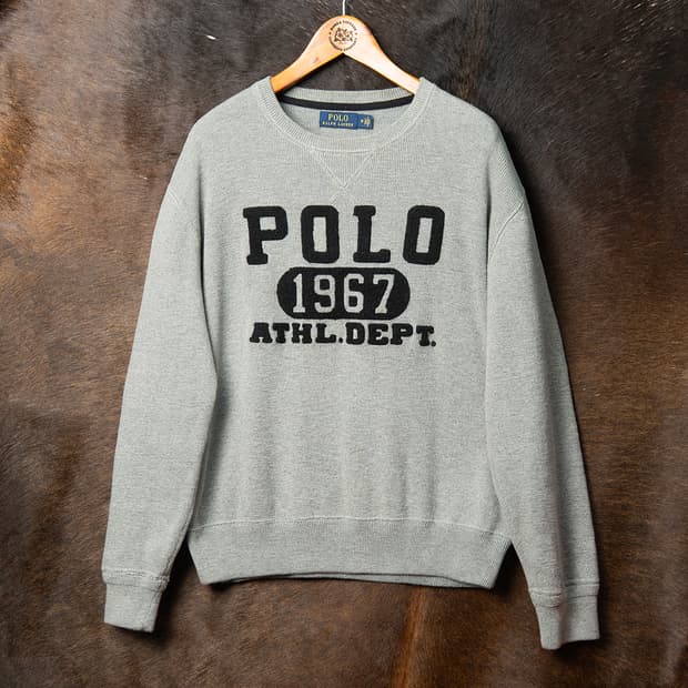 [M] 폴로 랄프로렌 1967 애슬레틱 져지 니트 스웻셔츠 그레이 