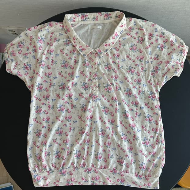 vintage floral collared shirt
