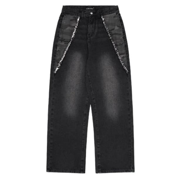 네스티킥(카이파이) 카모 데님 팬츠 (엔시티 위시 리쿠 손민수)