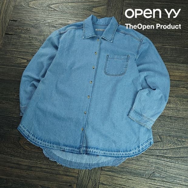 [더오픈프로덕트 오픈YY] 오버사이즈 데님 셔츠 M20603