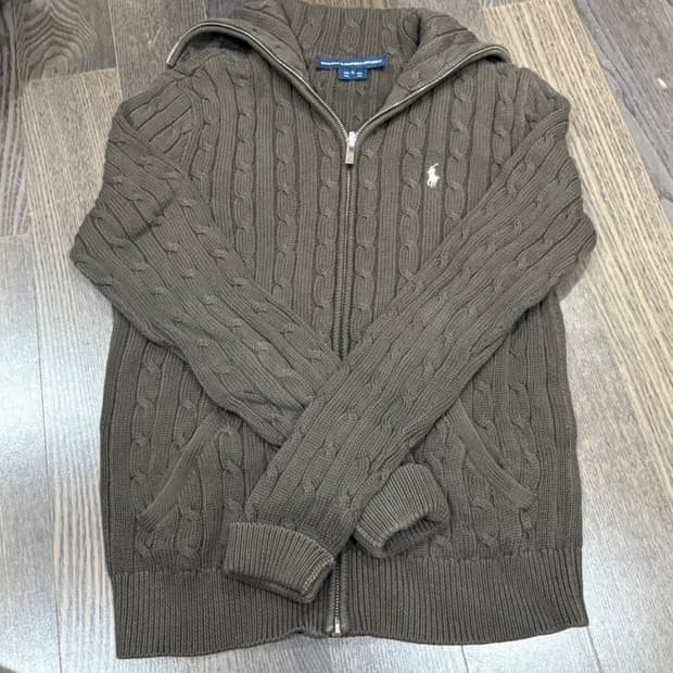 폴로 니트 집업