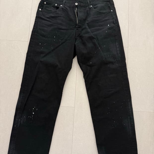 네이버후드 BW 워시드 DP 베이식 팬츠 블랙 xl