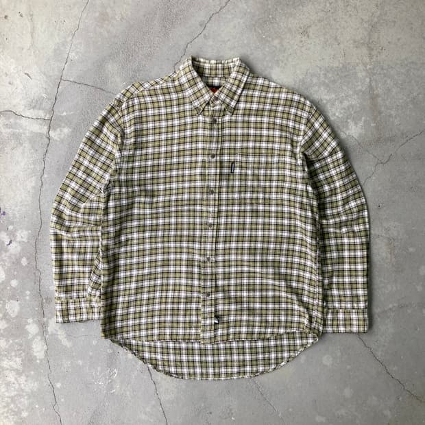 first down green tea check shirt