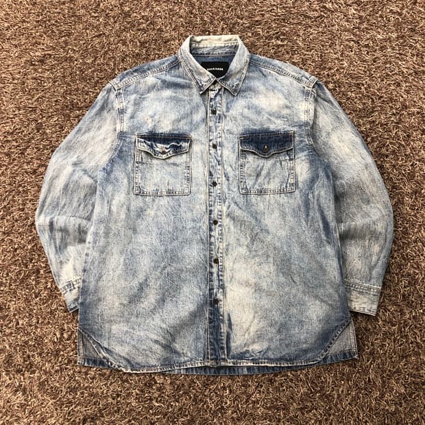 버커루 워싱 데님 셔츠