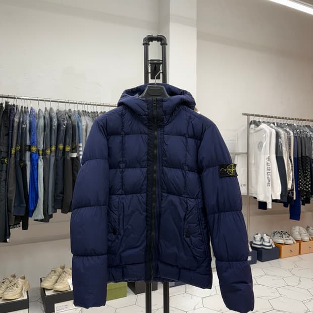 [M] 스톤아일랜드 크링클랩스 후드 패딩