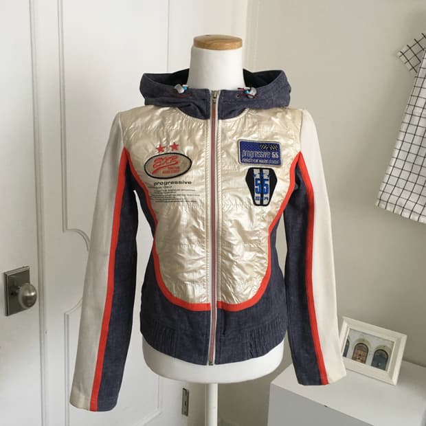 EXR y2k 레이싱 후드자켓