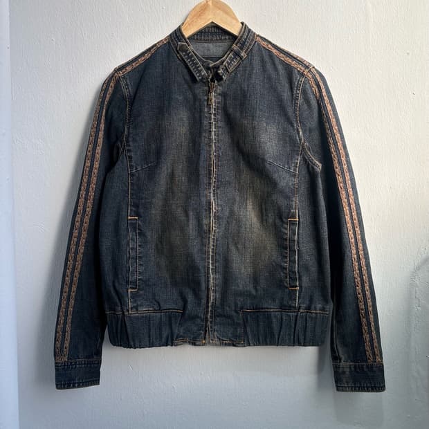 Vintage Denim Zip-Up Jacket