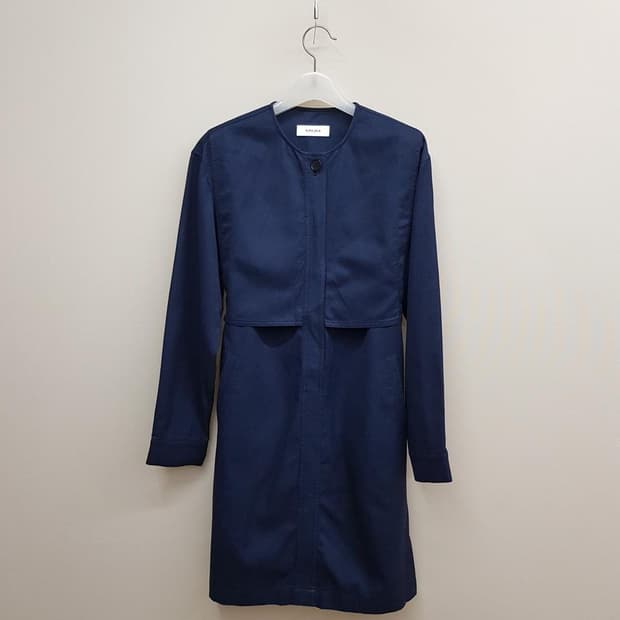 구호 플러스 노카라 벨트 원피스 코트 1사이즈