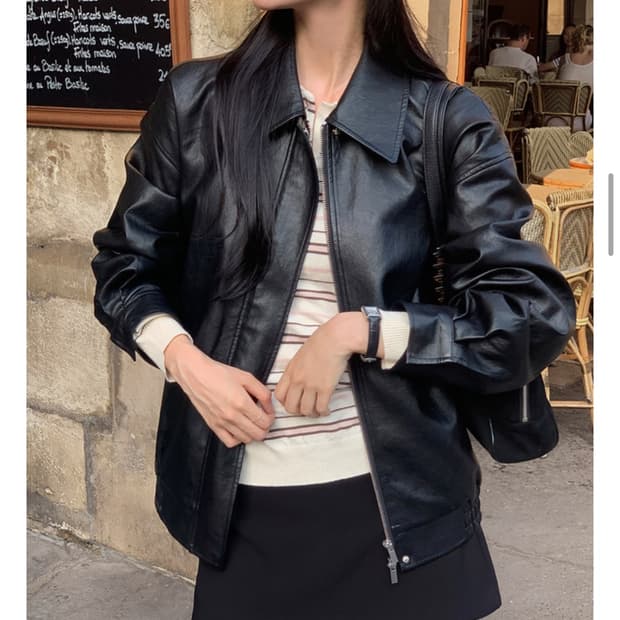 베니토 [made] 프리미엄 레브와 하프 레더 자켓