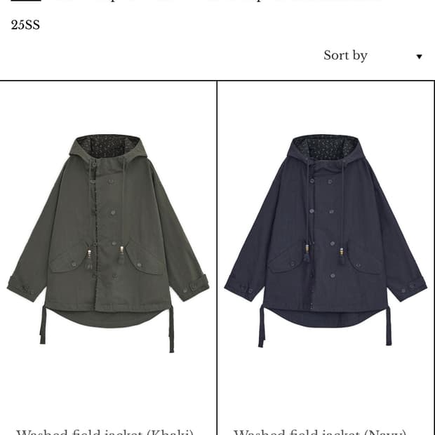 허그유어스킨 26 ss 워시드 필드 자켓 네이비