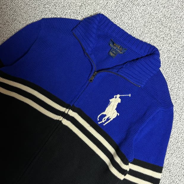 폴로 랄프로렌 빅포니 니트 집업