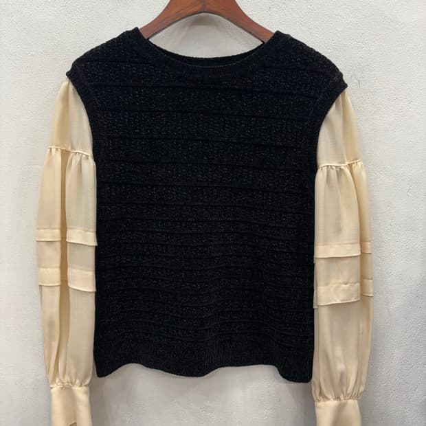 오브제 벨벳 블라우스 